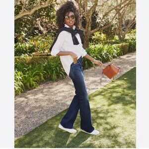 NWT Frank & Eileen dark blue Flannigan jeans 29 flare high rise